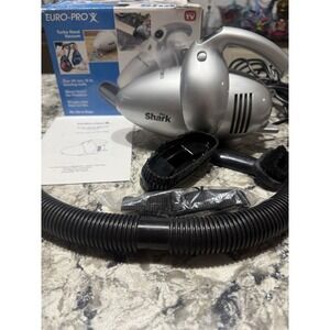 Shark Euro-Pro X Turbo Hand Held Vacuum Cleaner Model EP033 600W Silver *Works*